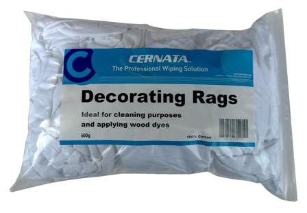 Decorators Rags - White 100% Cotton 500g